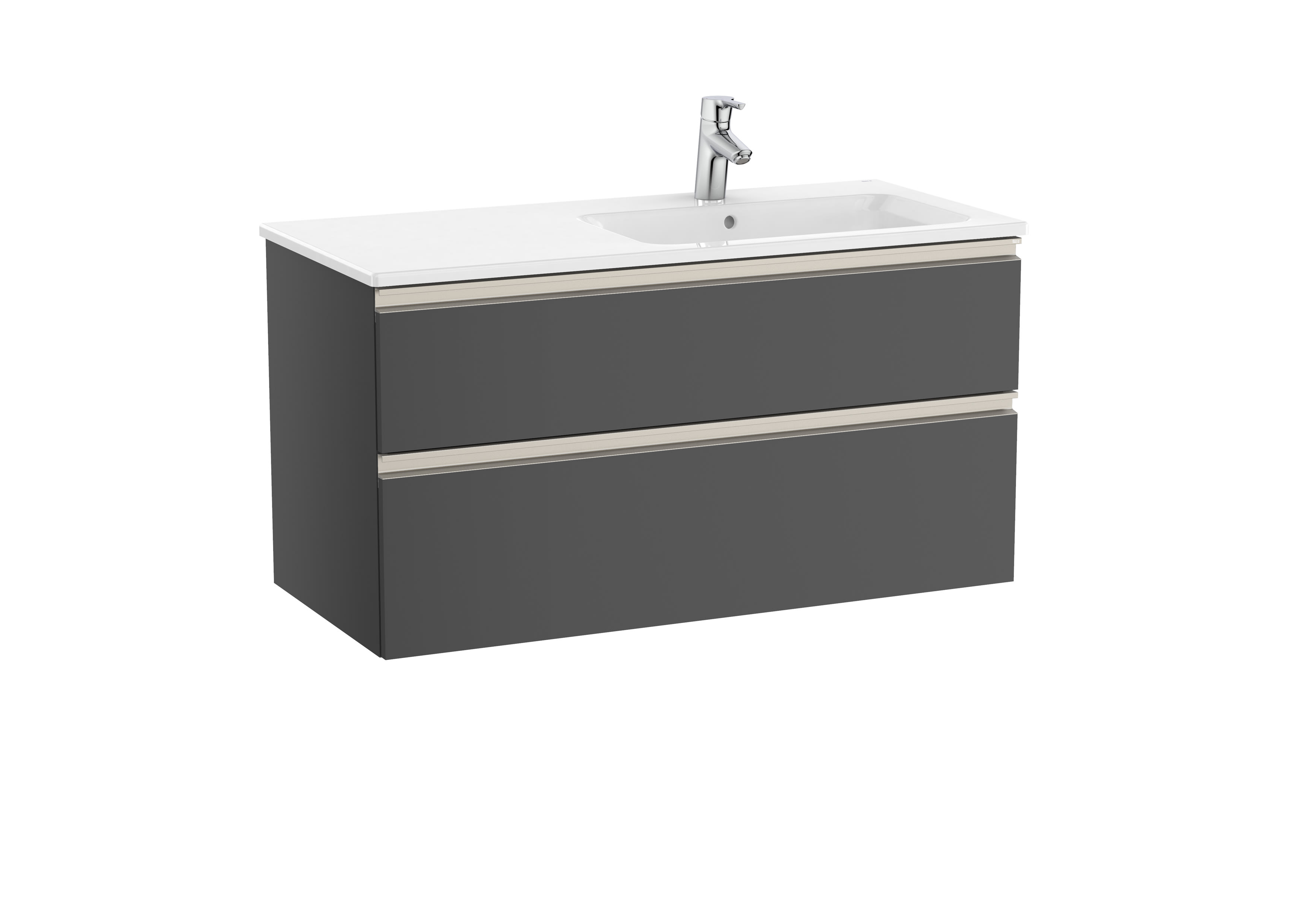 Vaskemøbler Gloss Anthracite Grey The Gap A851482153 Roca