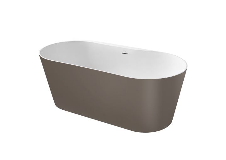 Ovalt Stonex®-badekar med afløb